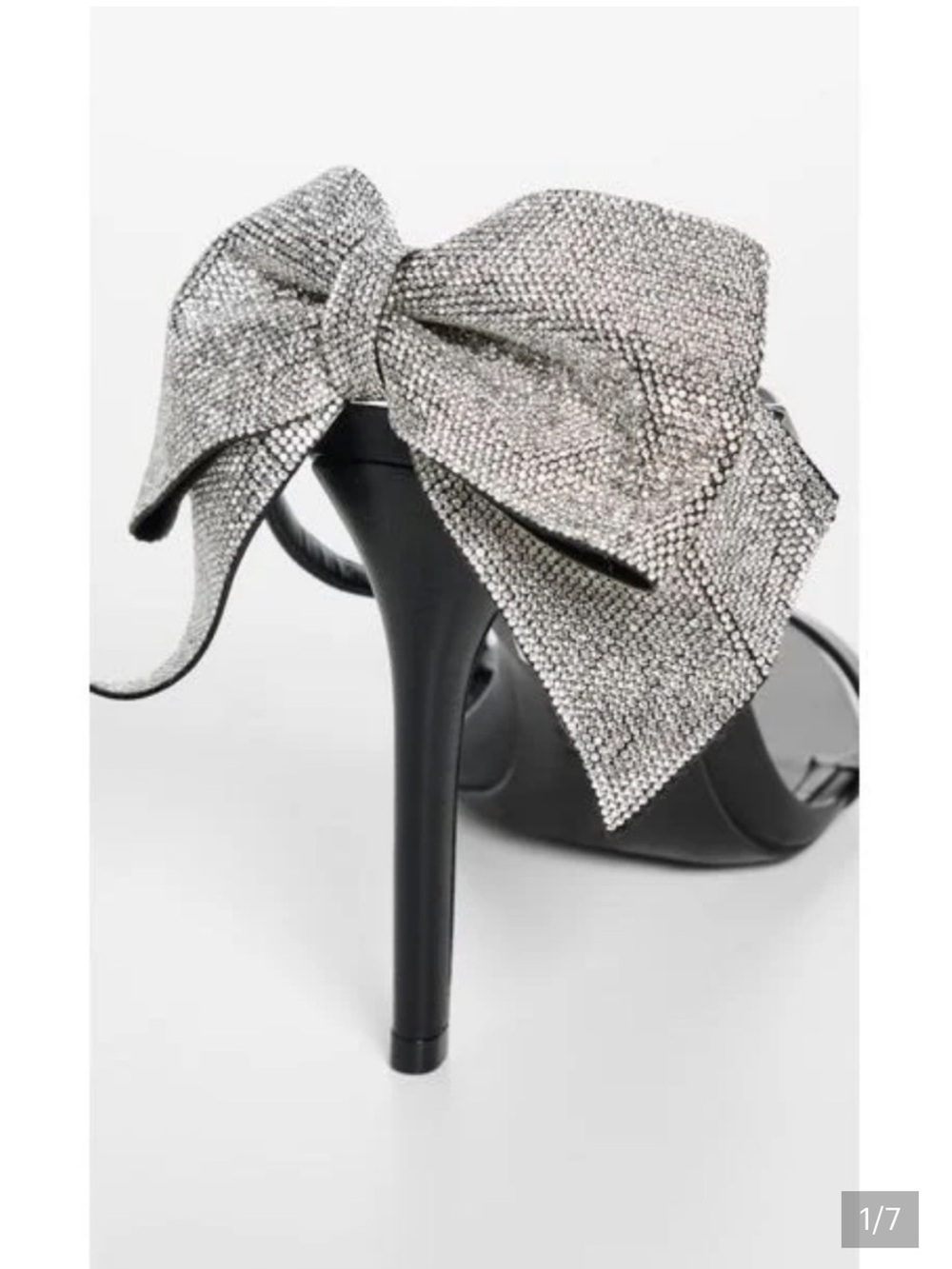 SCHUTZ Lyla Stiletto with Silver Crystal Bow